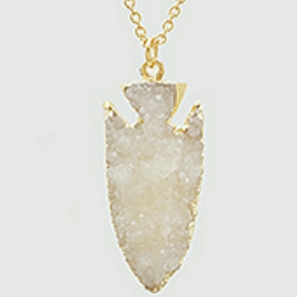Jewelry - White Stone Arrowhead Necklace